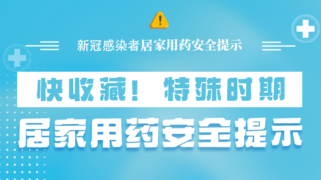 海報|快收藏！特殊時期，居家用藥安全提示→